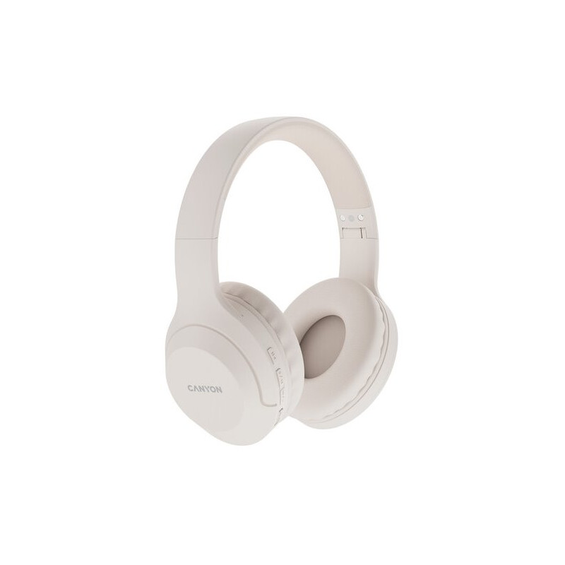 CANYON headset BTHS-3, USB-C, BT V5.1 JL6956, baterie 300mAh až 15h, 20Hz-20KHz, béžová (slonová kost)