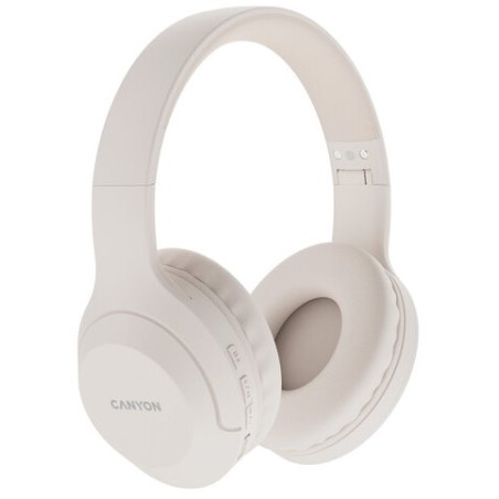 CANYON headset BTHS-3, USB-C, BT V5.1 JL6956, baterie 300mAh až 15h, 20Hz-20KHz, béžová (slonová kost)