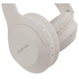 CANYON headset BTHS-3, USB-C, BT V5.1 JL6956, baterie 300mAh až 15h, 20Hz-20KHz, béžová (slonová kost)
