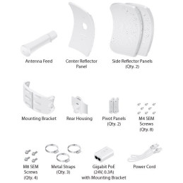 Ubiquiti Parabola LiteBeam LBE-5AC-LR AirMax Long-Range, 2x2 MIMO 5 GHz, 26 dBi