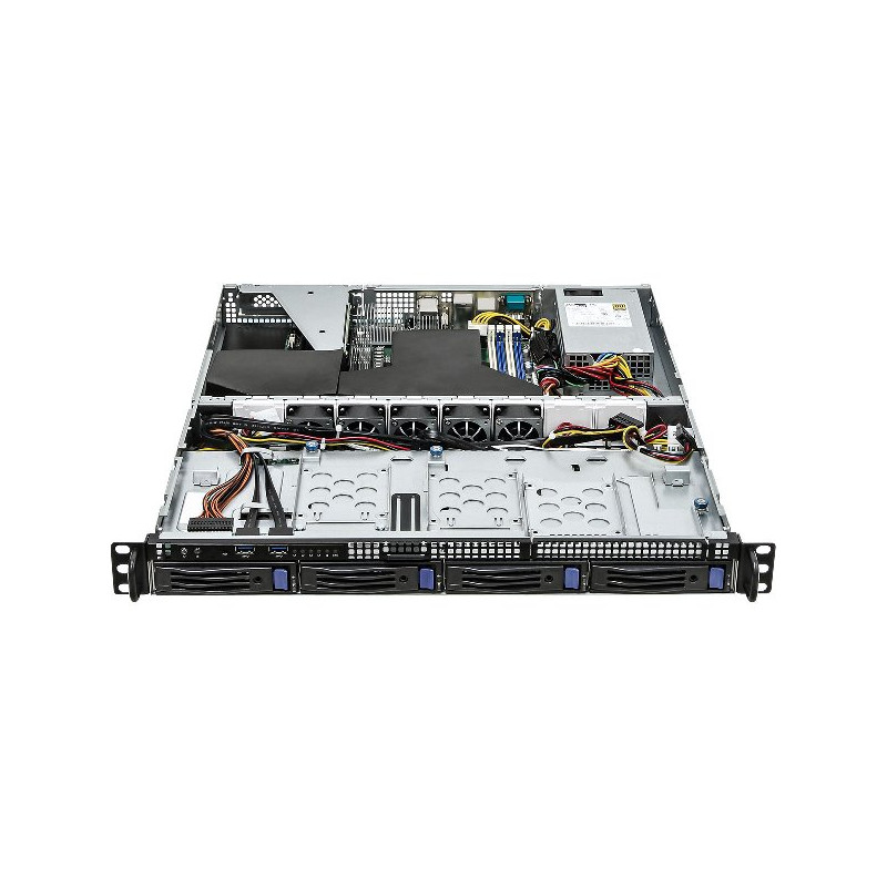 ASRock Rack 1U4LW-B650/2L2T - AM5, B650, 4xDDR5 ECC/nonECC UDIMM, 4x3,5"HS SATA, 1xM.2, 1xPCIe, 1x400W, IPMI