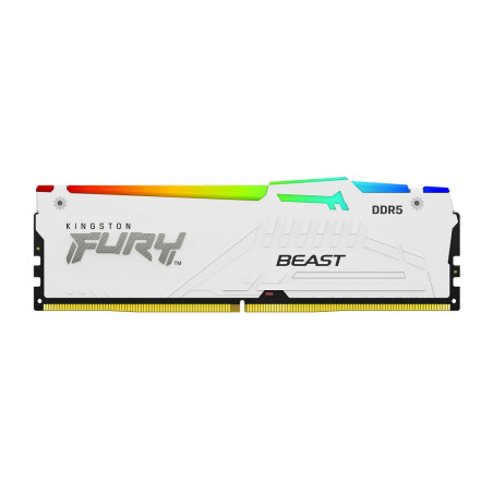 Kingston FURY Beast White DDR5 32GB (Kit 2x16GB) 5200MT/s DIMM CL40 RGB XMP