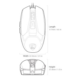 COUGAR herní myš drátová AIRBLADER čip PMW3389 16000dpi 62g light weight
