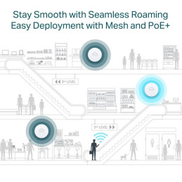 AX5400 Ceiling Mount Dual-Band Wi-Fi 6 Access Point PORT: 1×2.5 Gigabit RJ45 Port SPEED:574Mbps at 2.4 GHz + 4804 Mbps