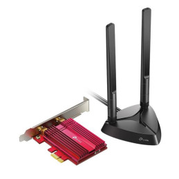AX3000 Dual Band Wi-Fi 6 Bluetooth PCI Express Adapter SPEED: 2402 Mbps at 5 GHz + 574 Mbps at 2.4 GHz SPEC: 2× High Gai