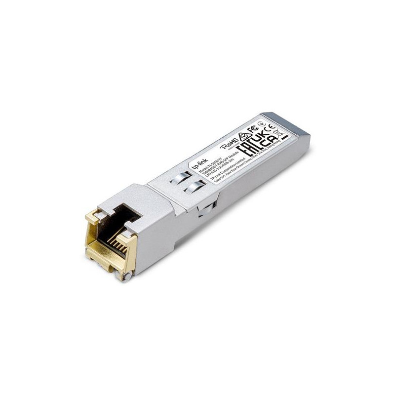 Omada 1000BASE-T RJ45 SFP Module SPEC: 1000Mbps RJ45 Copper Transceiver, Plug and Play with SFP Slot, Up to 100 m Distan