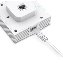 AX3000 Wall-Plate Dual-Band Wi-Fi 6 Access Point PORT: 2× Gigabit RJ45 Port SPEED: 574Mbps at 2.4 GHz + 2402 Mbps at 5