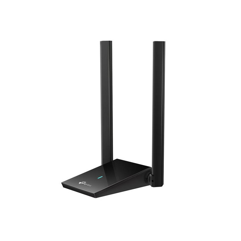 AX1800 High Gain Dual Band Wi-Fi 6 USB Adapter SPEED: 1201 Mbps at 5 GHz + 574 Mbps at 2.4 GHz SPEC: 2× High Gain Extern
