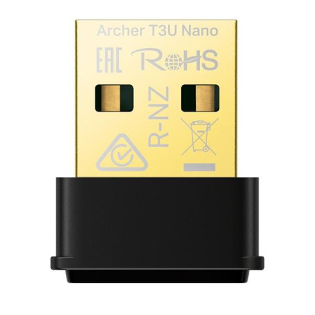 AC1300 Nano Dual Band Wi-Fi USB Adapter SPEED: 867 Mbps at 5 GHz + 400 Mbps at 2.4 GHz SPEC: USB 2.0 FEATURE: MU-MIMO
