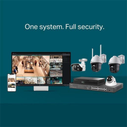 4MP Full-Color Pan/Tilt Network Camera SPEC:H.265+/H.265/H.264+/H.264, 1/3" Progressive Scan CMOS, Color/0.04 Lux@F1.6,
