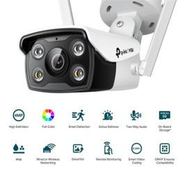 4MP Outdoor Full-Color Wi-Fi Bullet Network Camera SPEC:2.4G 150Mbps, 2*2 MIMO, H.265+/H.265/H.264+/H.264, 1/3" Progress