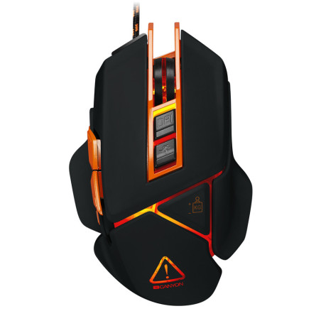 CANYON Herní myš optická HAZARD, DPI 800 až 6400, černá