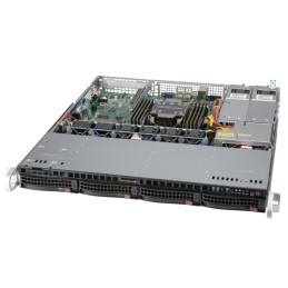 SUPERMICRO 1U chassis 4x 3,5" HS NVMe/SATA/SAS (12G), 2x400W (Platinum)