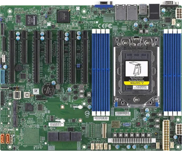 SUPERMICRO MB 1xSP3 (Epyc 7002 SoC), 8x DDR4, 16x SATA3 nebo 8x SATA+2x NVMe, 2x M.2, PCIe 4.0 (5 x16, 2 x8), 2x1Gb,IPMI