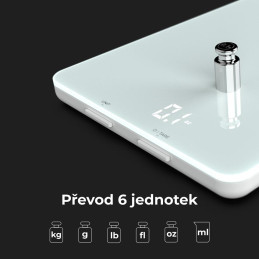 AENO Chytrá kuchyňská váha KS1 - 2g až 8kg s přesností na 1g, bluetooth, bílá