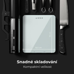 AENO Chytrá kuchyňská váha KS1 - 2g až 8kg s přesností na 1g, bluetooth, bílá