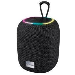 CANYON reproduktor BSP-8, RGB, BT V5.2, BLUETRUM AB5362B, 1x10W, USB-C, USB-A, microSD, AUX, černá