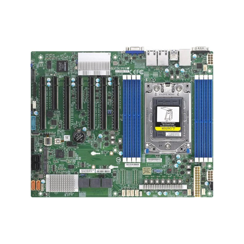 SUPERMICRO MB 1xSP3 (Epyc 7002 SoC), 8x DDR4, 8x SATA + 8xSATA/SAS(3008), 2x M.2, PCIe 4.0 (5 x16, 2 x8), 2x 10Gb, IPMI