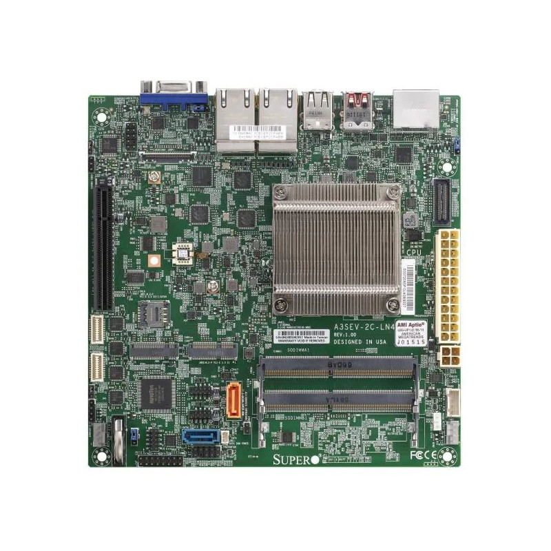 SUPERMICRO mini-ITX MB Atom x6425E (4-core), 2x DDR4 ECC SO-DIMM, 8xSATA, 1x PCI-E 3.0 x4, 4x 1GbE LAN, bulk