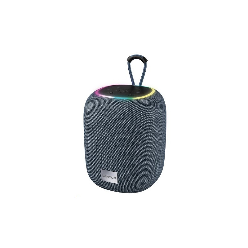 CANYON reproduktor BSP-8, RGB, BT V5.2, BLUETRUM AB5362B, 1x10W, USB-C, USB-A, microSD, AUX, šedá