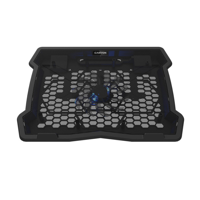 CANYON Chladící podstavec NS02 pro notebook 10-15.6", LED podsvícení, 1x ventilátor, 340x265x30mm
