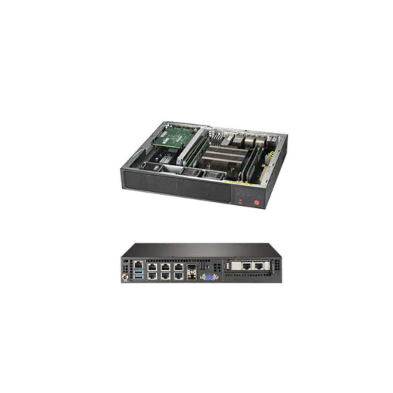 SUPERMICRO 1U server 1xXeon D-2146NT 2x 64GB DDR4 RDIMM, SSD M.2 NVMe PCIe4 1.9TB 1DWPD, SPI Capable Vertical TPM 2.0 Pr