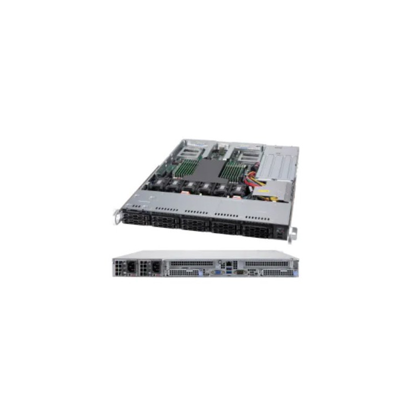 SUPERMICRO 1U server 1x 7313P CPU, 8x 64GB DDR4, 2x SSD 2.5" NVMe PCIe4 1.9TB, AIOM Dual-Port 1GbE RJ45,based on i350-AM
