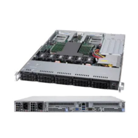 SUPERMICRO 1U server 1x 7313P CPU, 8x 64GB DDR4, 2x SSD 2.5" NVMe PCIe4 1.9TB, AIOM Dual-Port 1GbE RJ45,based on i350-AM