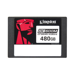 Kingston SSD DC600M 480GB SATA III 2.5" 3D TLC (čtení/zápis: 560/470MBs, 94/41k IOPS, 1DWPD), Mixed-use