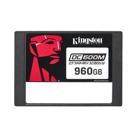 Kingston SSD DC600M 960GB SATA III 2.5" 3D TLC (čtení/zápis: 560/530MBs, 94/65k IOPS, 1DWPD), Mixed-use