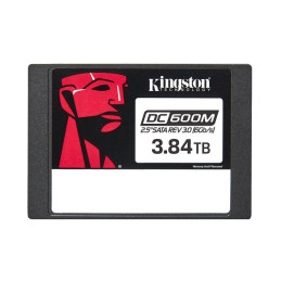 Kingston SSD DC600M 3840GB SATA III 2.5" 3D TLC (čtení/zápis: 560/530MBs, 94/59k IOPS, 1DWPD), Mixed-use