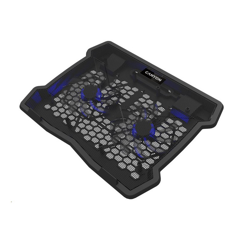 CANYON Chladící podstavec NS03 pro notebook 10-15.6", LED podsvícení, 2x ventilátor, 340x265x30mm