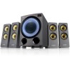 USZKODZONE OPAKOWANIE - Głośnik FENDA F&D F7700X/ 4.1/ 80 W/ czarny z RGB/ BT5.0/ radio FM/ odtwarzanie USB/ wejście optyczne/ p