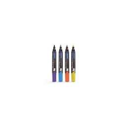 Magnetoplan Marker PRO Farbset, Hellblau, Lila, Gelb, Orange