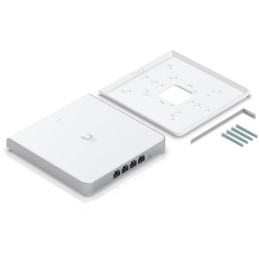 Ubiquiti Přístupový bod Multi-band UniFi U6 Enterprise In-Wall, WiFi 6E, Swittch 4-port 1Gb, MIMO 2.4/5/6 GHz, PoE in/ou