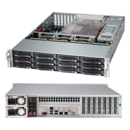 SUPERMICRO 2U chassis 12x 3,5" HS SAS/SATA/NVMe + volitelný 2x 2,5", 2x800W (80PLUS tit.)