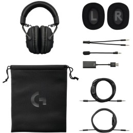 Logitech headset G PRO X Gaming/ sluchátka + mikrofon/ USB DAC převodník/ 3,5mm jack/ černá
