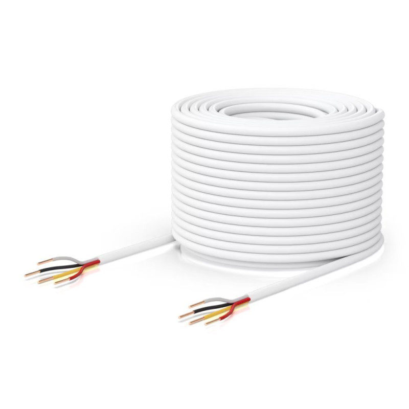 Ubiquiti Reléový kabel, dvoupárový, 4žilový, 18AWG, 22AWG, 152.4m, bílá