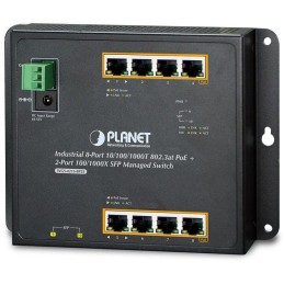 OPRAVENÉ - Planet WGS-4215-8P2S nástěnný PoE switch 8x1000B-T,2x SFP, Web/SNMP, 802.3at 200W,-40~75°C, fanless