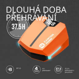 Herní sluchátka "Doublebee" GTWS-2 oranžová