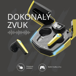 Herní sluchátka "Doublebee" GTWS-2 žlutá