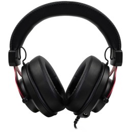 AROZZI herní sluchátka ARIA Black-Red/ náhlavní/ 2x 3,5" jack/ redukce na 1x 3,5" jack/ odnímatelný mikrofon