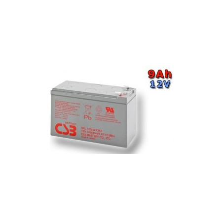 CSB Náhradni baterie 12V - 9Ah,  (HRL1234WF2 FR) konektor F2, s delší životností