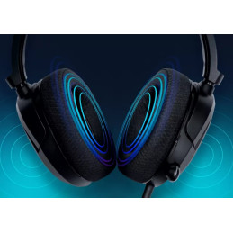 LORGAR herní headset Kaya 360, USB-A, 7.1 sound, výsuvný mikrofon s podsvícením