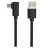 PremiumCord Kabel USB typ C/M zahnutý konektor 90° - USB 3.0 A/M, 50cm
