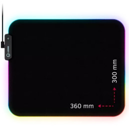 LORGAR podložka pod myš STELLER 913 (M), RGB, WP Gameware, 360 x 300 x 3mm