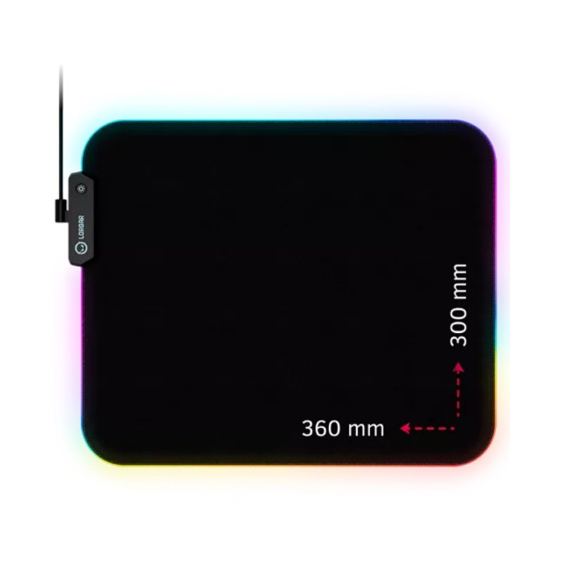 LORGAR podložka pod myš STELLER 913 (M), RGB, WP Gameware, 360 x 300 x 3mm