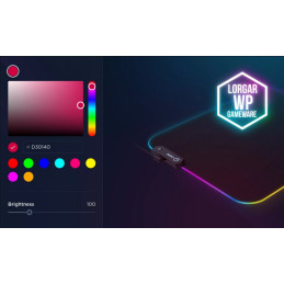 LORGAR podložka pod myš STELLER 913 (M), RGB, WP Gameware, 360 x 300 x 3mm