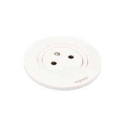 Legrand - Incara™ Disq 60 - Zapuštěná zásuvka 2P+T, bílá, 2m