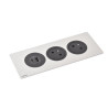 Legrand - Incara™ Disq'In - Zapuštěný zásuvkový blok 2x2P+T/USB A+C, černá, kabel 2m, bez rámečku!